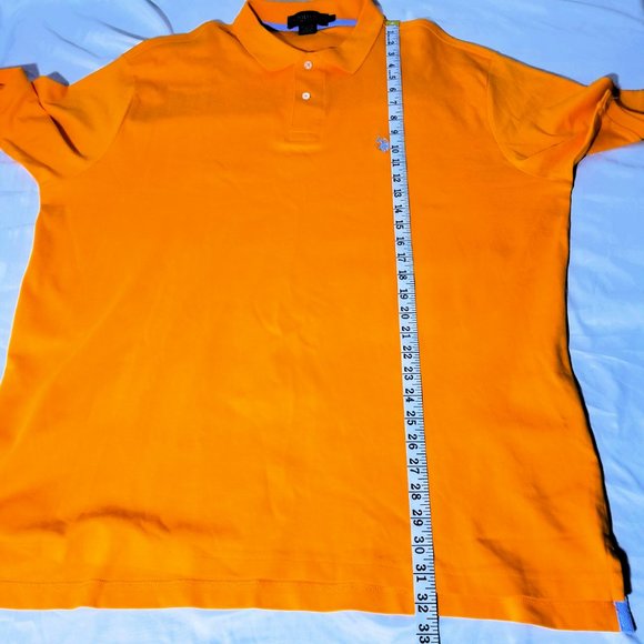 US Polo Assn Mens XXL 2X 100% Cotton Bright Orange Polo Short Sleeve Shirt Pony - Picture 12 of 15
